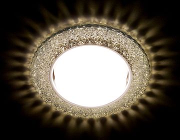 Встраиваемый потолочный светильник G298 CL/WW GX53+3W (Led Warm) хром/прозрачный Ambrella