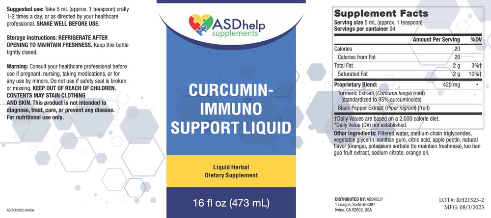 Curcumin Liquid — этикетка (Supplement Facts)