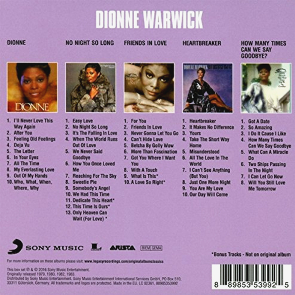 Dionne Warwick / Original Album Classics (5CD)