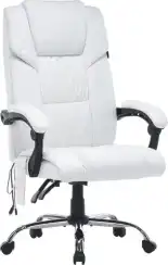 Кресло Cactus CS-CHR-OC02 белый экокожа крестов. сталь