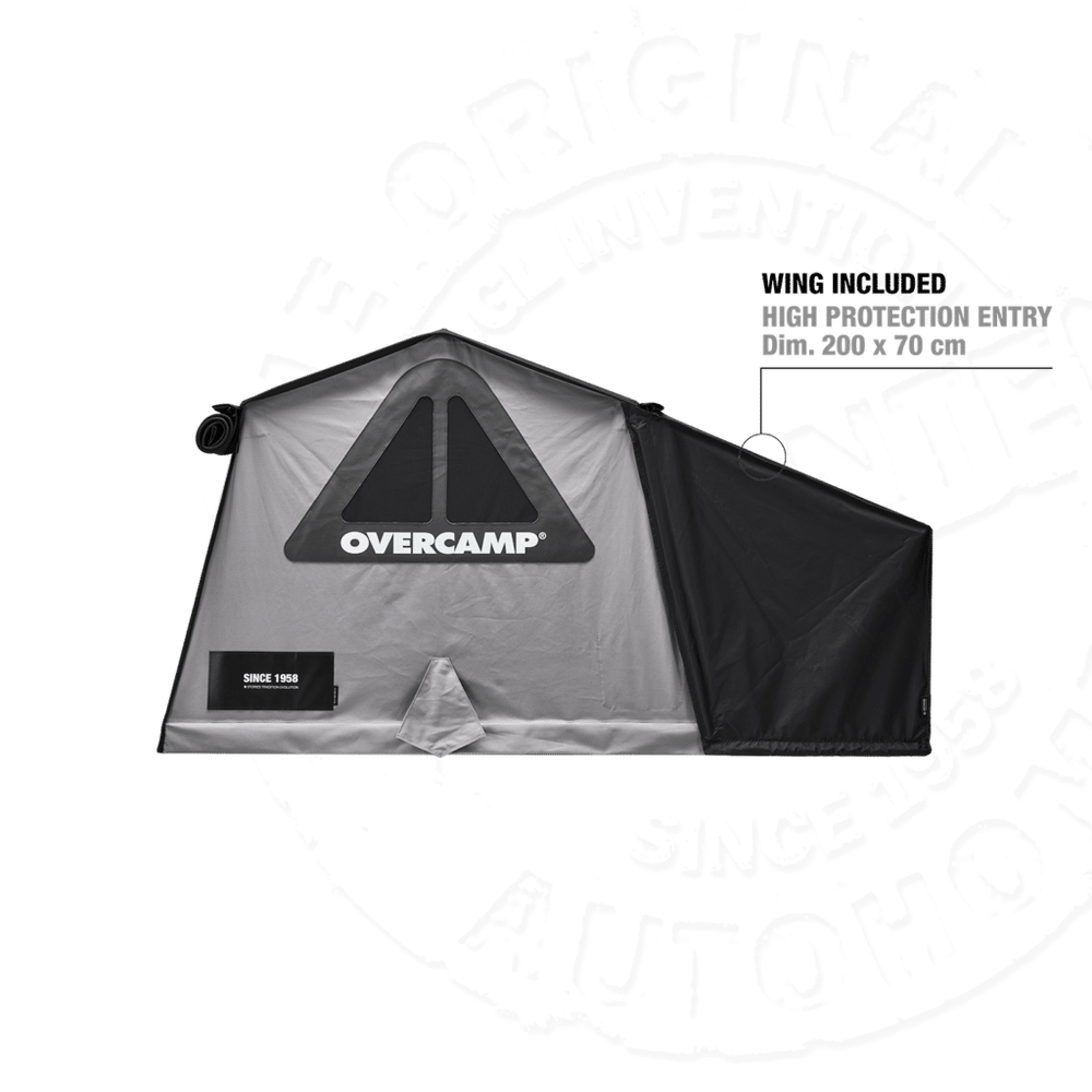 Палатка на крышу автомобиля AUTOHOME OVERCAMP SMALL, тент карбон, лестница 215 мм