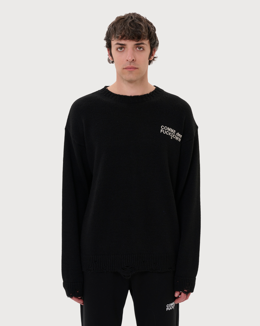 COMME DES FUCKDOWN ДЖЕМПЕР ЧЕРНЫЙ