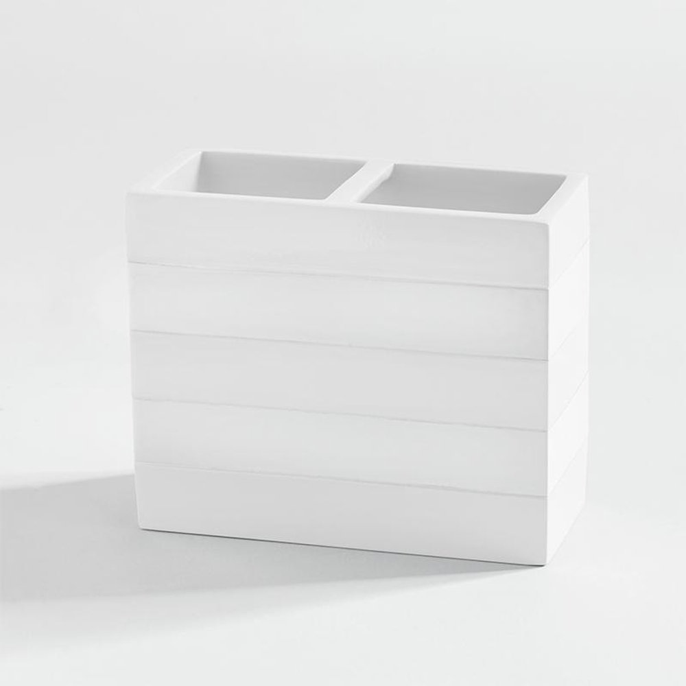 Стакан для зубных щеток Kassatex Cabana White
