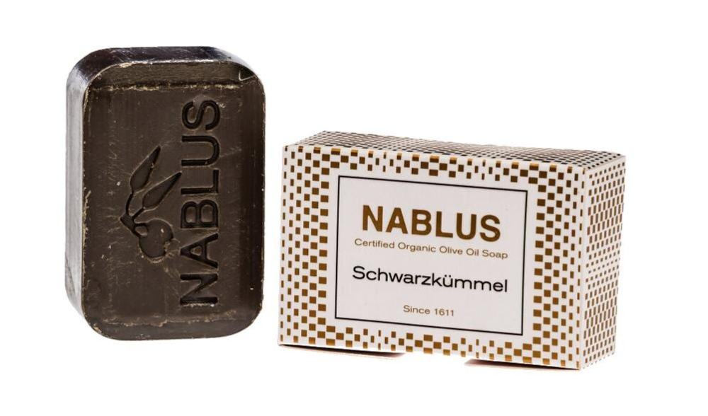 Оливковое мыло Наблус с черным тмином Nablus Soap, 100 гр