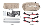Раскладушка Naturehike XJC04 190х65х38 см кемпинговая, до 150 кг, хаки