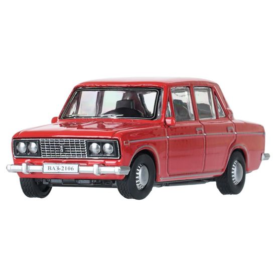 Машина металл LADA lada 2106 длина 10,5 см, инерц, красный, кор. Технопарк