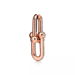 Серьги из розового золота 18k с бриллиантами, Tiffany 💠Hard Wear Large