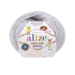 Пряжа Alize (Ализе) Cotton Gold Hobby New / уп.10 мот. по 50 г, 165 м, 533 пастельно-серый