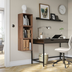 IKEA EKET  (ИКЕА ЕКЕТ)  -  Комбинация настенных шкафов - орех 70x25x105 см