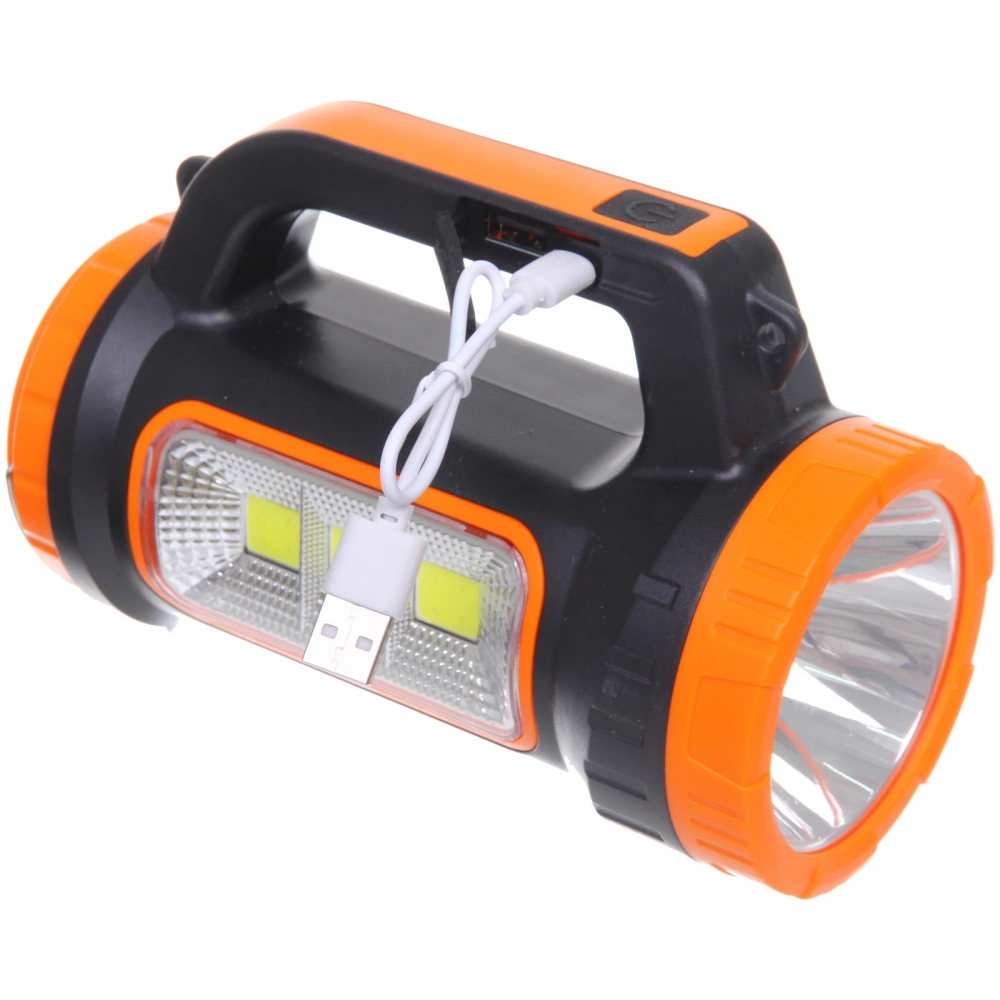 Фонарь ручной 5 режимов 1LED+COB, аккумуляторная батарея 1500mAh USB MH818C