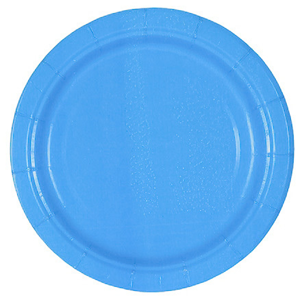 Тарелка картон. 180мм ламинировнная с бортом 1/10шт СИНЯЯ