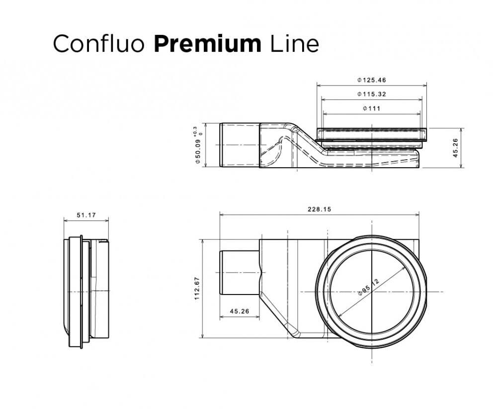 Душевой лоток Pestan Confluo Premium Line 850 White Glass Gold