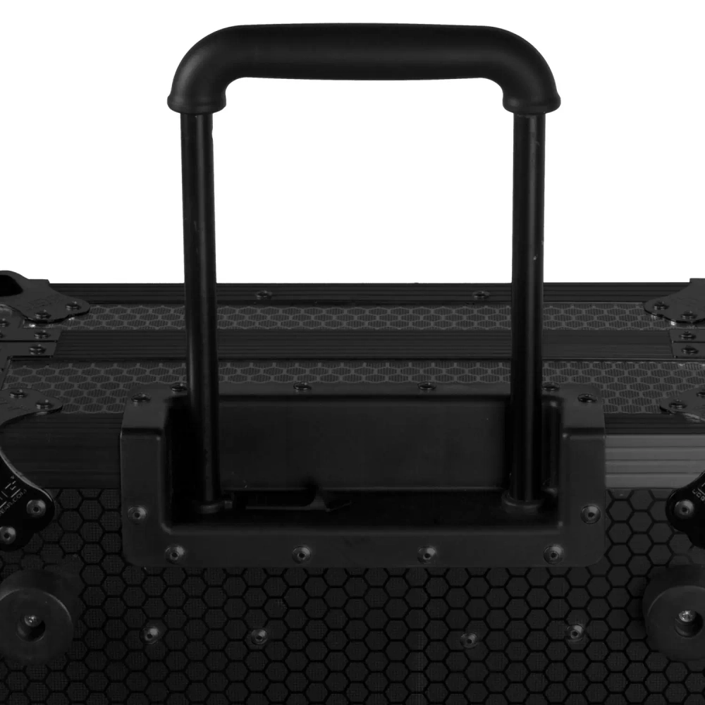 Кейс UDG Ultimate Flight Case Single Turntable Battle/ PLX-CRSS12 & 10"/12" Mixer Black Plus (Laptop Shelf, Trolley & Wheels)