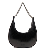 Кожаная сумка хобо brioche hobo mini pelle lamina Pinko - черный(101433 A180)