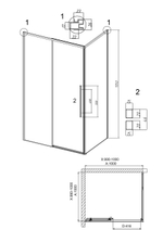 Душевое ограждение Grossman Galaxy 100.K33.01.100.32.00-200.K33.01.100.32.00 (100х100х195) раздвижная,золото сатин,стекло прозрачное,2 места