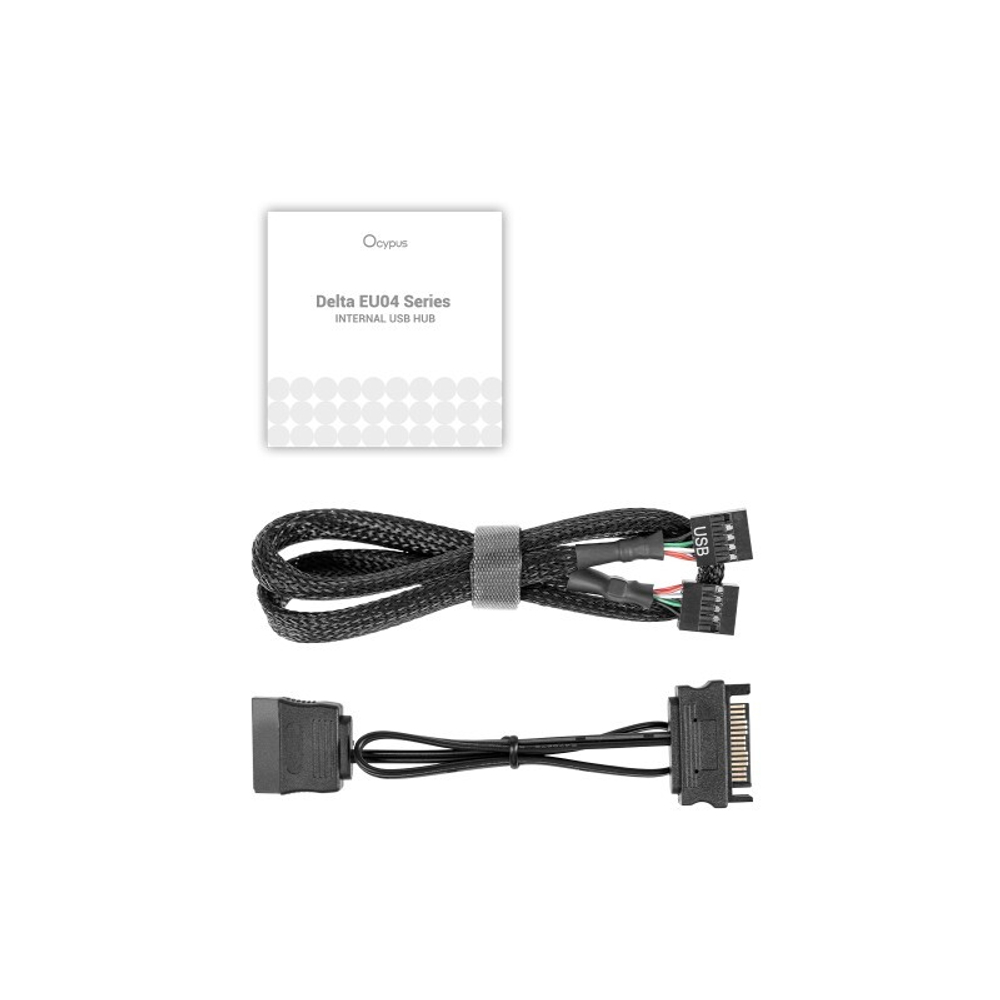 USB концентратор Ocypus Delta EU04 BK, 4 ports USB 2.0 Hub