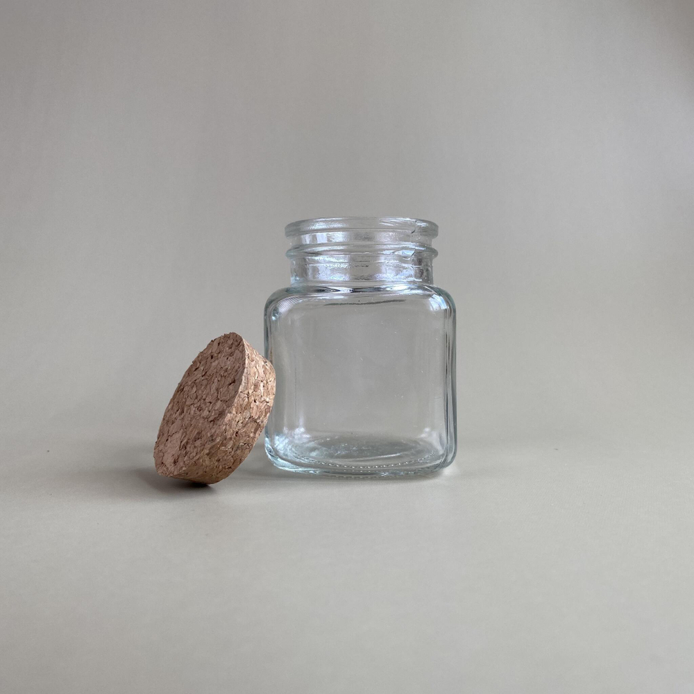 Банка стеклянная с пробкой 110мл.