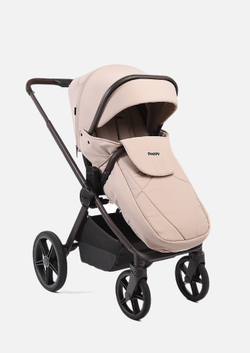 Peppy Коляска детская Monaco thermo 2 в 1 Beige (бежевый), рама серо-коричневая