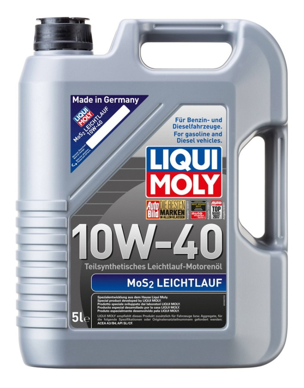 Масло моторное LIQUI MOLY MoS2 Leichtlauf 10W-40 полусинтетическое 5 л  1931 / 2184
