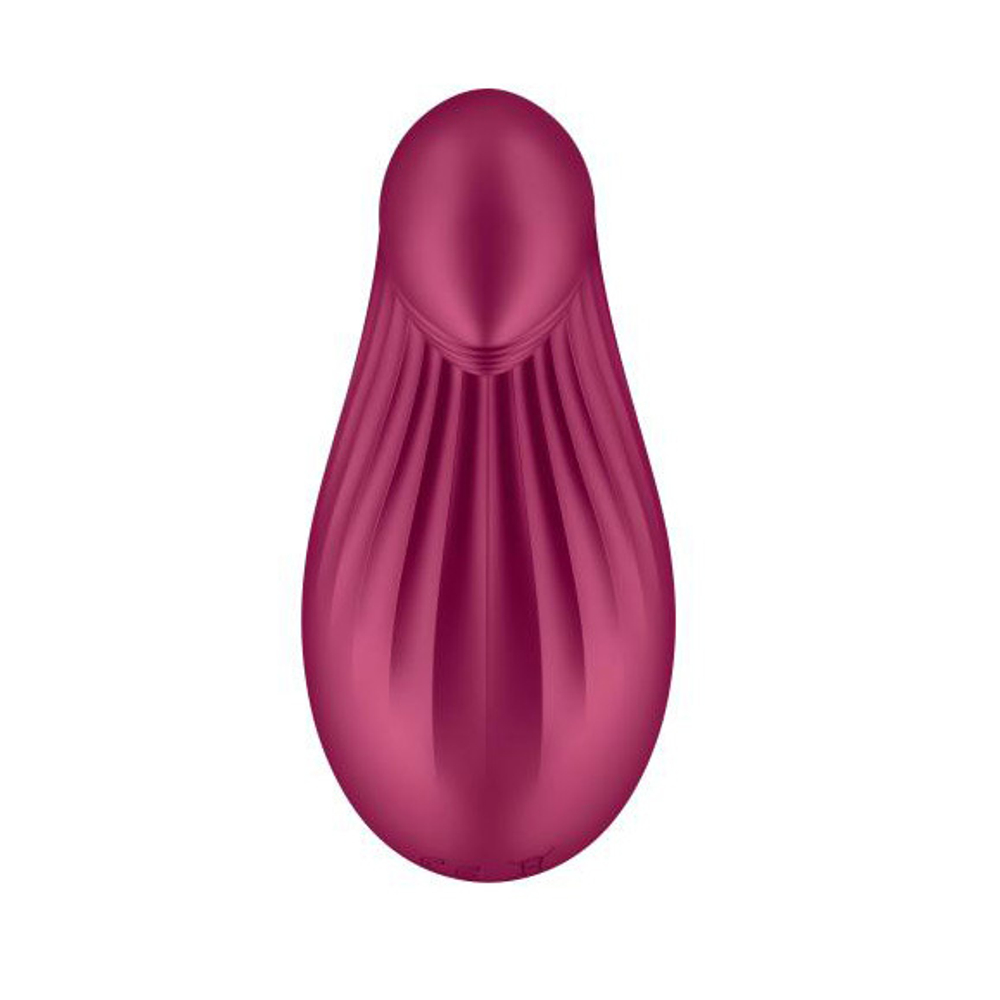 Малиновый клиторальный вибромассажер 9см Satisfyer Dipping Delight