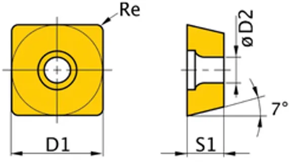 Поворотные режущие пластины Optimum ISO 11IR A60