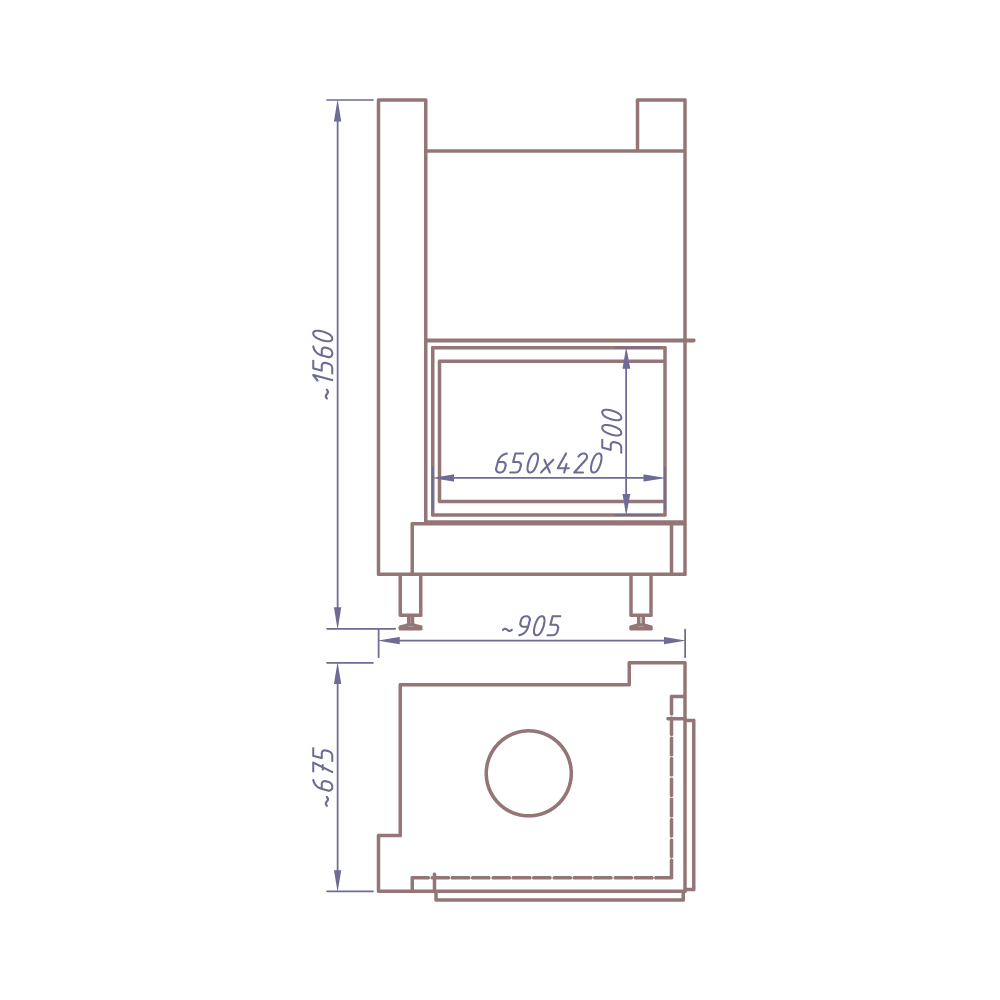 КАМИННАЯ ТОПКА CFL 650G (STAV)