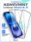 Комплект защитных стекол Gurdini для iPhone 15/16 6.1" Full Screen 2.5D (20D) NEW черное (3 шт)