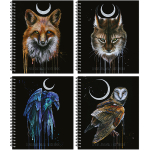 Тетрадь общая 48 листов на металиическом гребне "Lunar dark Animals"