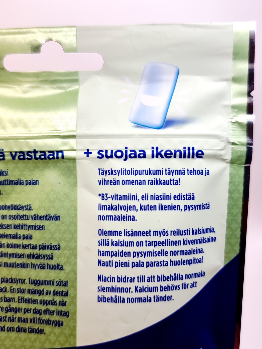 Жевательная резинка Jenkki Professional Fresh apple с ксилитом, В3 и кальцием, со вкусом яблока, 80 г (из Финляндии)