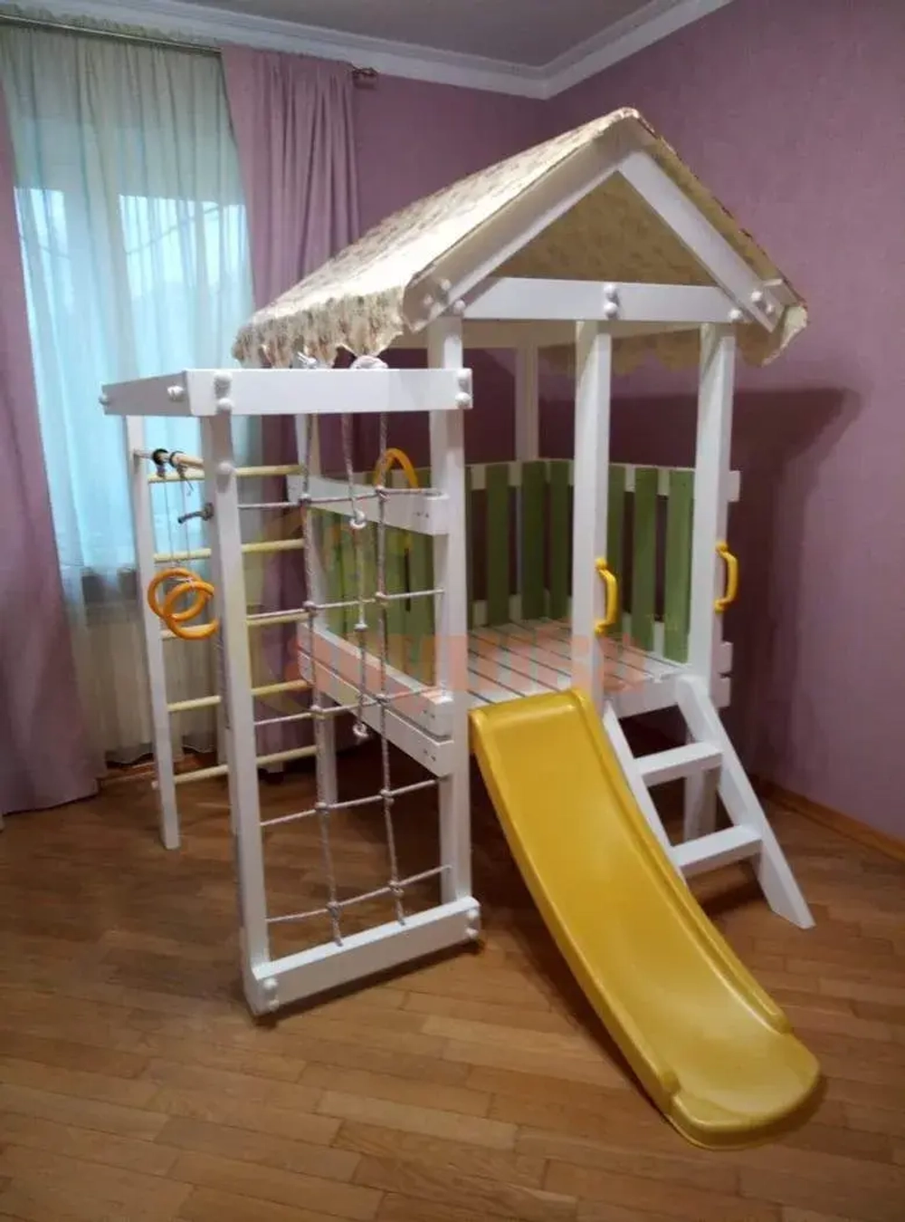 Детский деревянный игровой комплекс Бэби-12 (оливковый)