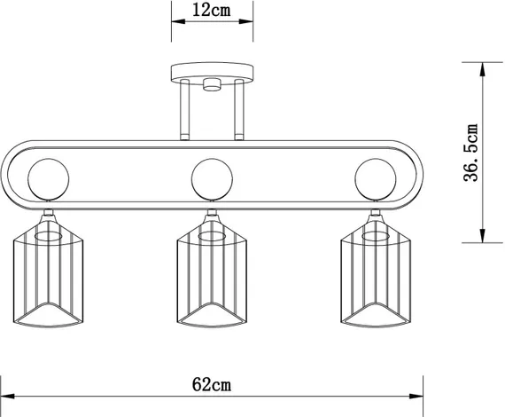 Потолочная люстра Glamore A5076PL-3BK Arte Lamp