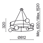 Подвесная люстра Maytoni Balance MOD317PL-06B