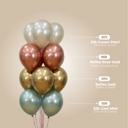 Шар (12''/30 см), Кремовый жемчуг (873), шелк, 50 шт.