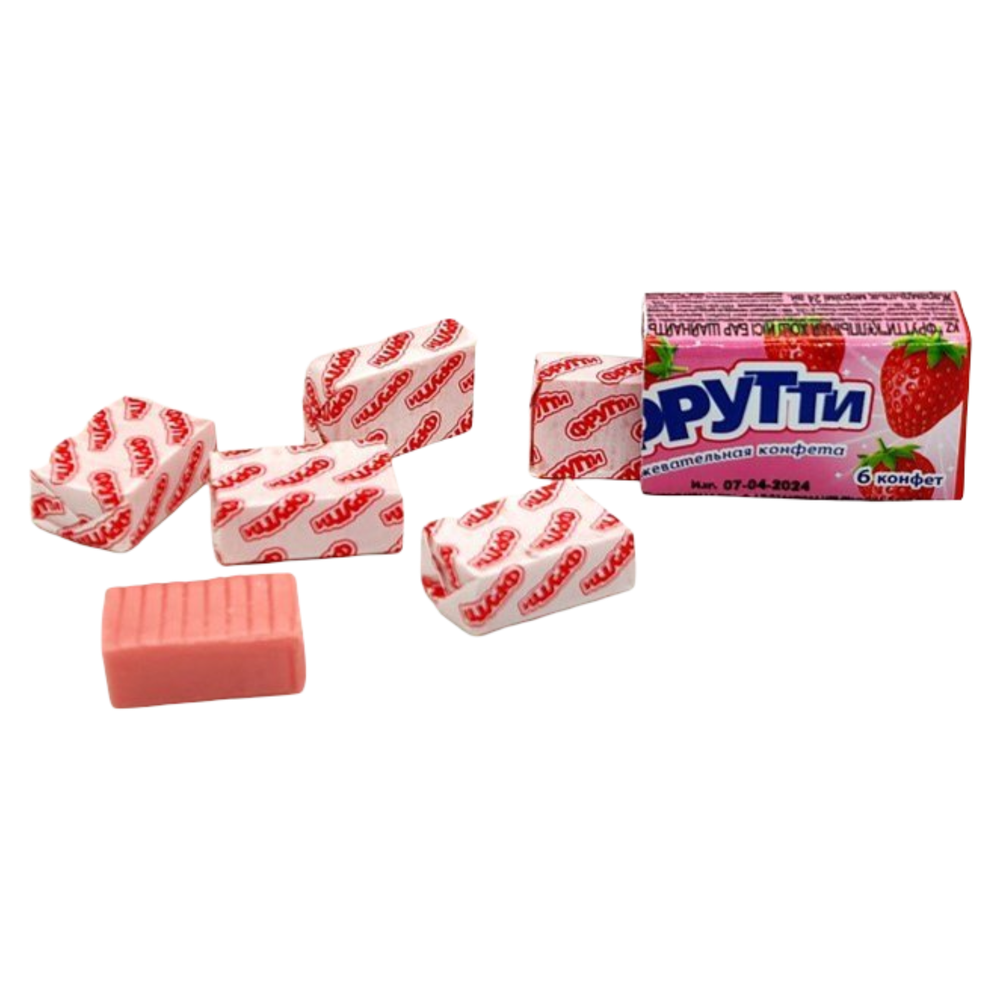 Жевательный мармелад Фрутти Клубника (6 конфет)