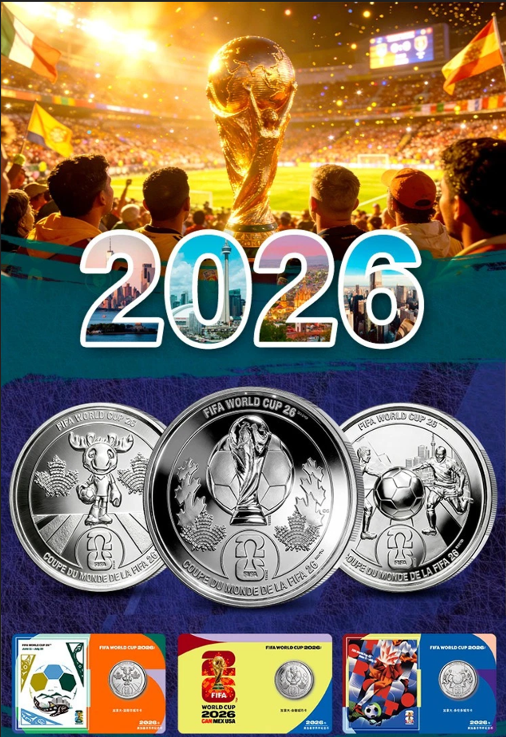 Канада 25 центов, 2026 Чемпионат мира по футболу FIFA 2026