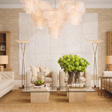 Eichholtz Chandelier Asinara S, Antique Brass Finish / Textured Glass