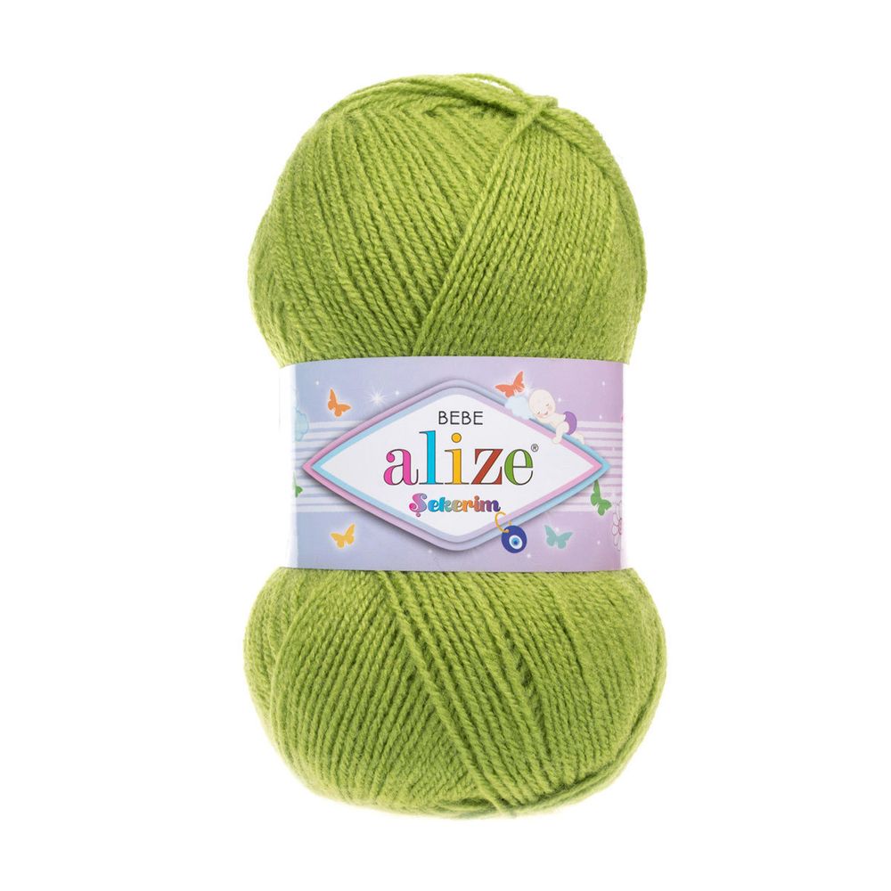 Пряжа Alize (Ализе) Sekerim Bebe / уп.5 мот. по 100 г, 320м, 117 фисташка A