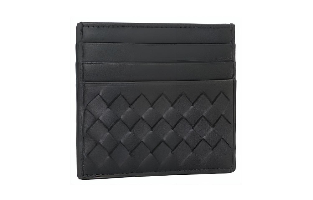 Bottega Veneta Intrecciato Card Case Black