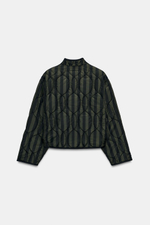 СТЕГАНАЯ КУРТКА В ПОЛОСКУ С ТЕКСТИЛЬНЫМИ ЗАСТЕЖКАМИ — ZARA