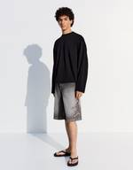 Мужские бермуды baggy fit с нашивками - BERSHKA