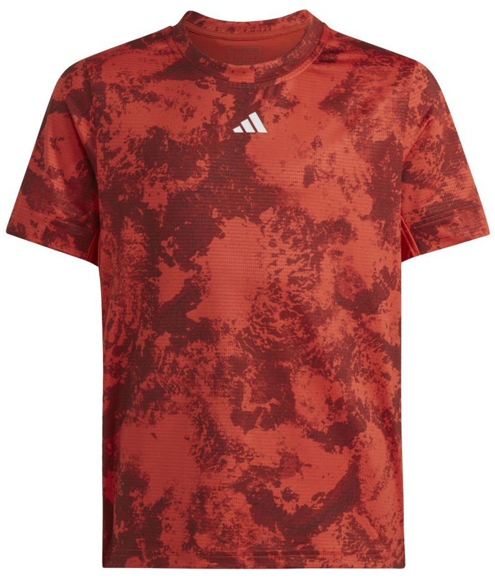 Футболка для мальчика теннисная Adidas Roland Garros T-Shirt - preloved red