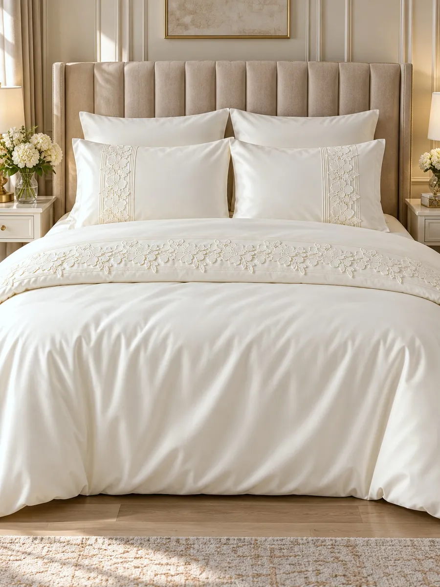 Gelin Home КПБ 6 пр. SULTAN кремовый цвет пододеяльник 200*220, простынь 240*260, наволочки 50*70 2шт, декоративные наволочки 50*70 2шт GLNN186 — фото 6