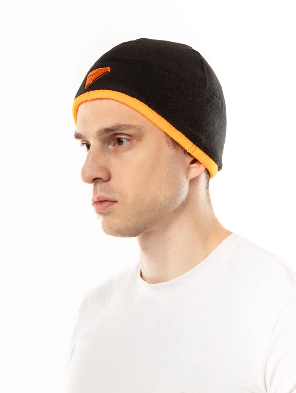 Шапка сигнальная зимняя двусторонняя WINTER -380 HSN, флисовая, черный + оранжевый