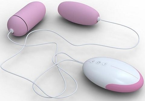 Два нежно-розовых виброяичка Vibrating Egg с пультом