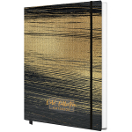 НОВИНКА! Блокнот "Gold Collection black" А5 96 листов, твердая ламинированная обложка соффтач с выборочным лаком