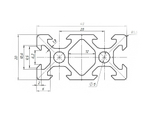 Профиль конструкционный V20Х40 (анод.) 1м