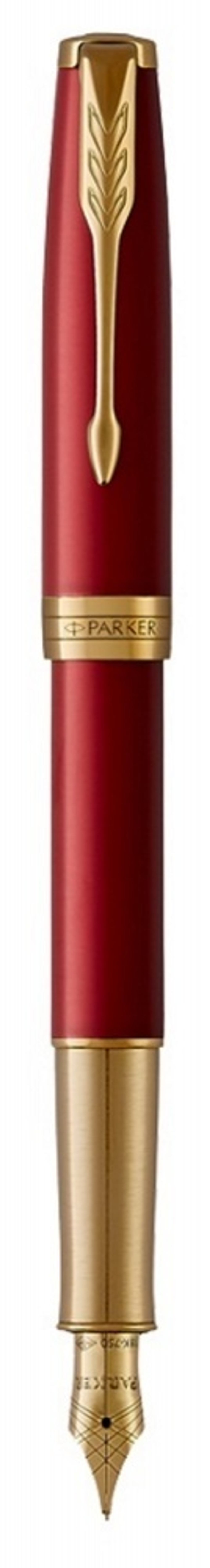 Перьевая ручка Parker Sonnet , Lacquer Intense Red GT, перо: F, цвет чернил: black, в подарочной упаковке