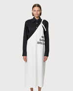 MM6 MAISON MARGIELA ТОП-ФАРТУК ЖЕНСКИЙ БЕЛЫЙ С ПРИНТОМ