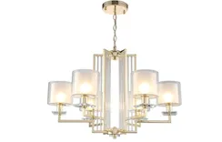Подвесная люстра Nicolas NICOLAS SP-PL6 GOLD/WHITE Crystal Lux