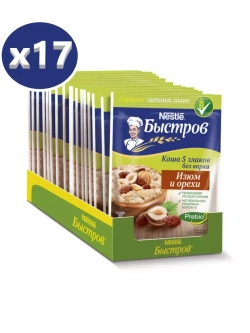 Каша овсяная: Изюм и Орехи, 17 шт х 40 г
